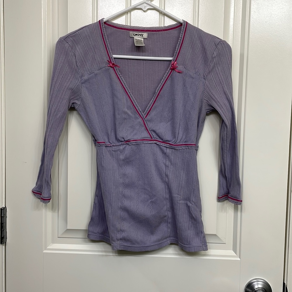 DKNY pajama top size small purple - Picture 1 of 4